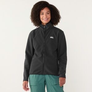 REI | Women’s Trailmade Fleece Long Sleeve Full Zip Black Sweater Jacket Large L